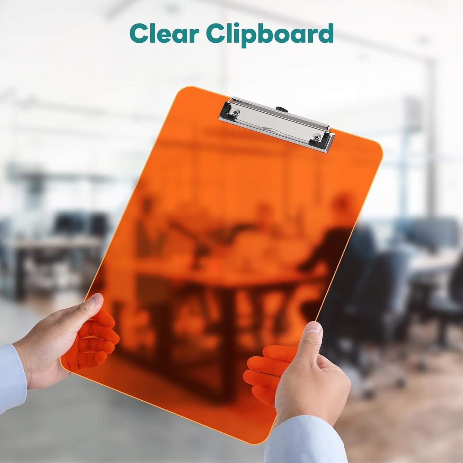 8.5 X 11 Orange Colored A4 Plastic Clipboard With Low Profile Clip Letter Size