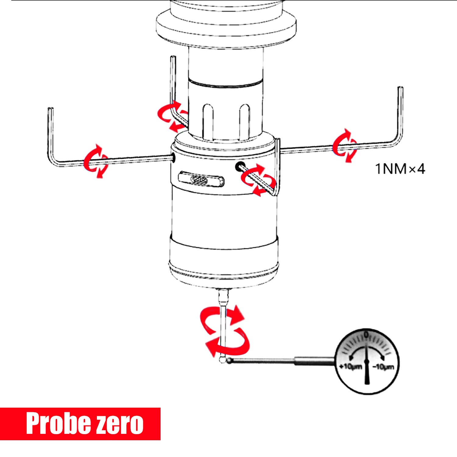 〖US〗GP-800 Wireless Probe For CNC Machining Centers 3D Edge Finder Centering Rod