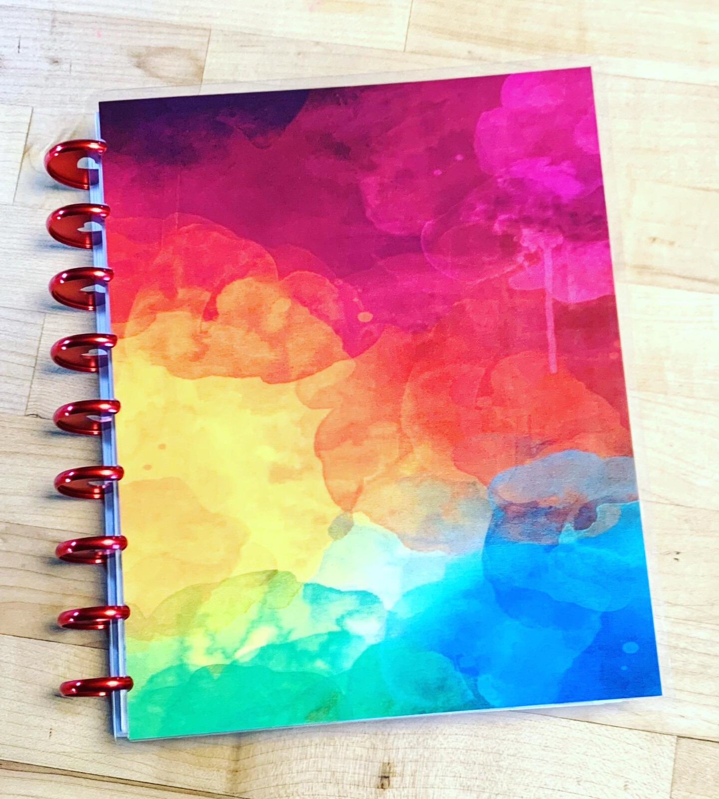 Rainbow Watercolor Cover Set for use with a Classic Happy Planner