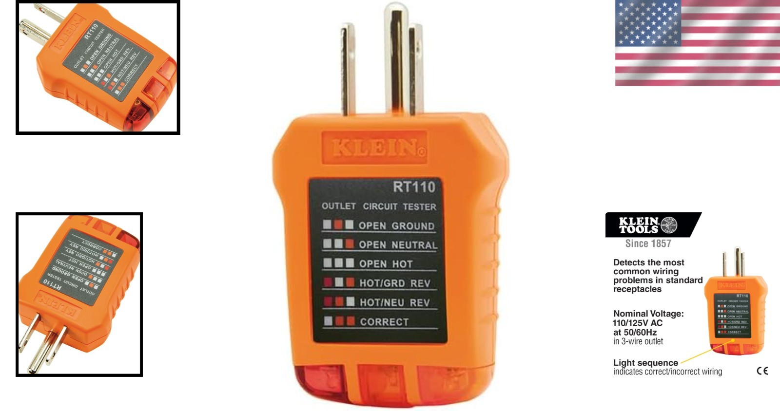 Versatile Hand-Powered Receptacle Tester – Detects Common Wiring Problems Easily