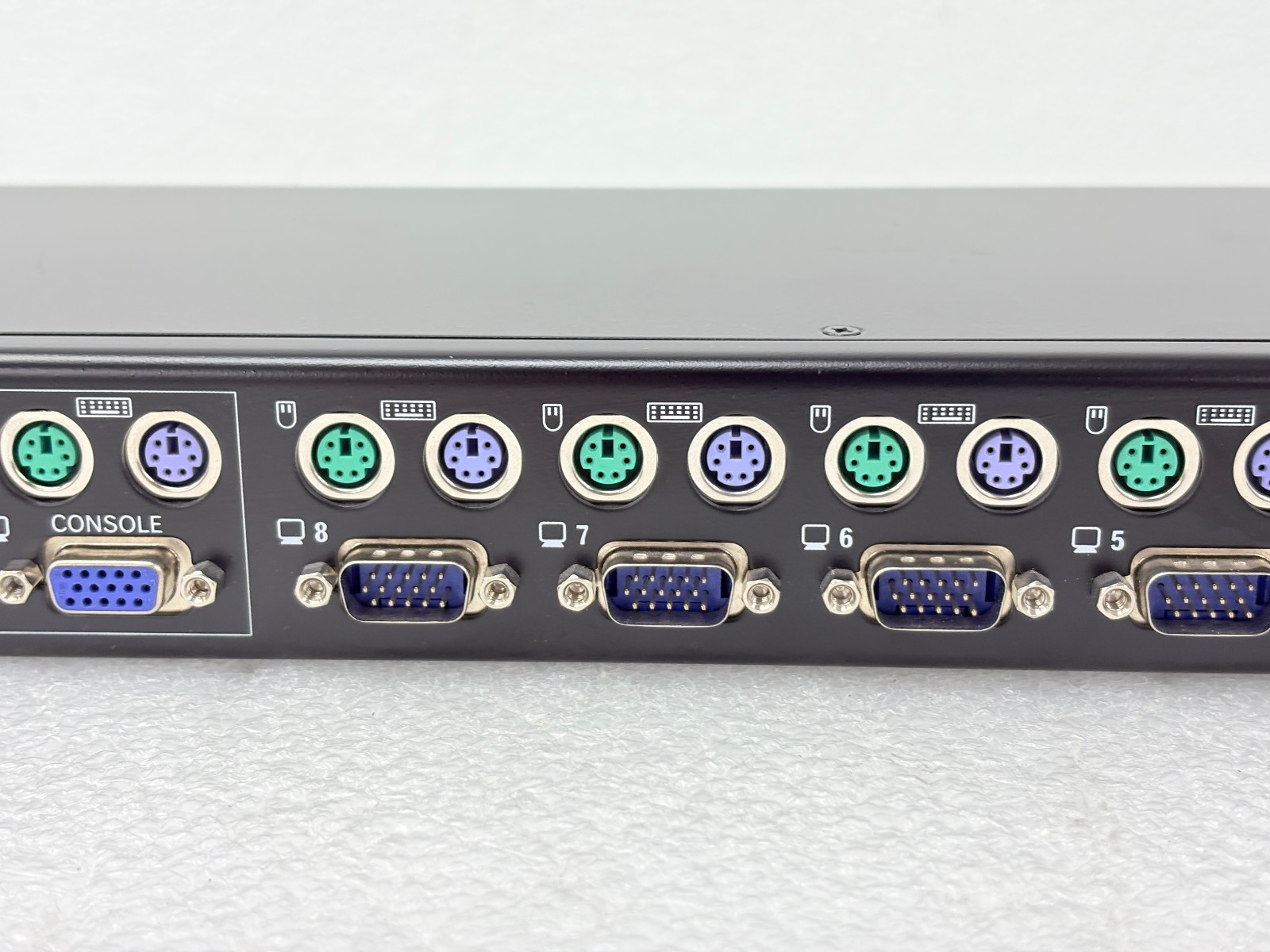 Pre Owned | Tripp Lite B007-008 8-Port KVM 1U Rack-Mount Switch Only – Black