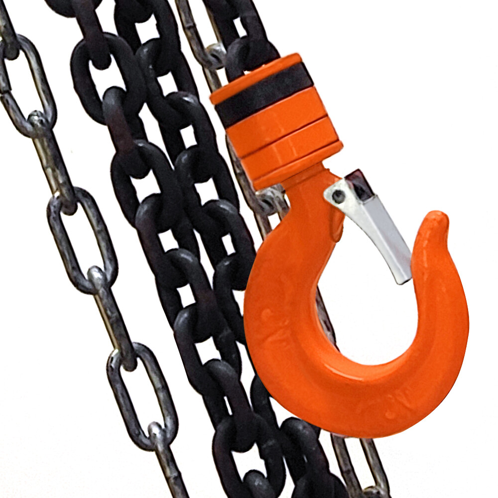 1 Ton Chain Puller Block Fall Chain Lift Hoist Hand Tools 5M 15ft Chain w/Hook