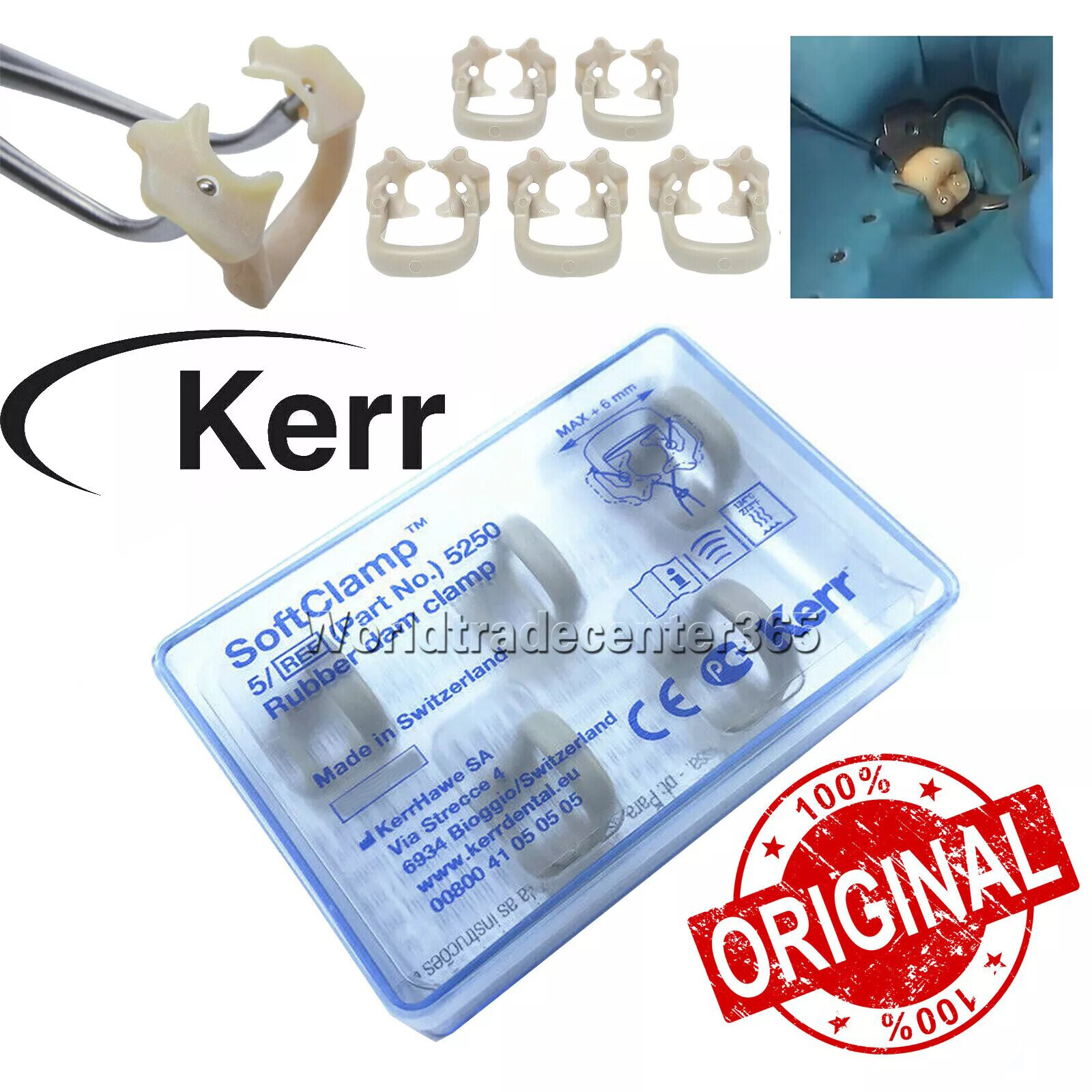 5pc/box Dental Kerr Soft Clamp Universal Rubber Dam Sundries Molar Teeth Polymer