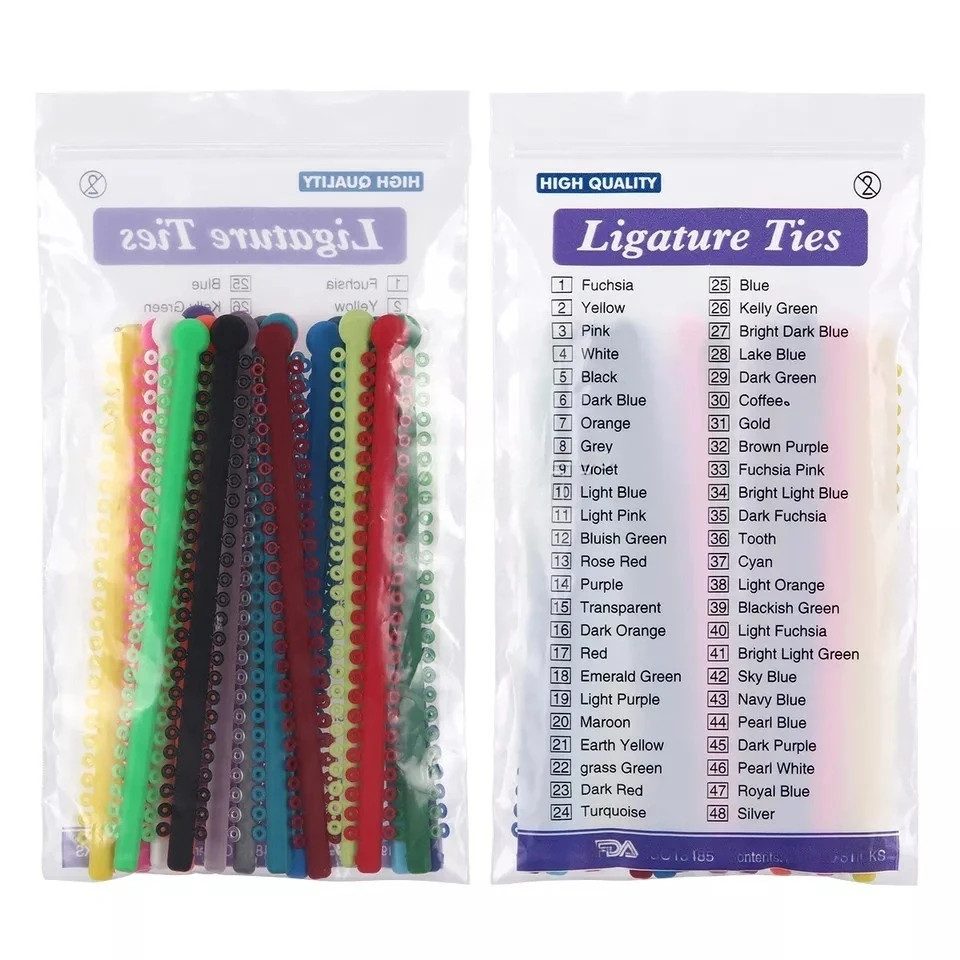 1000 Pcs Dental Orthodontic Ligature Ties Braces Elastics Rubber Bands Ligadura
