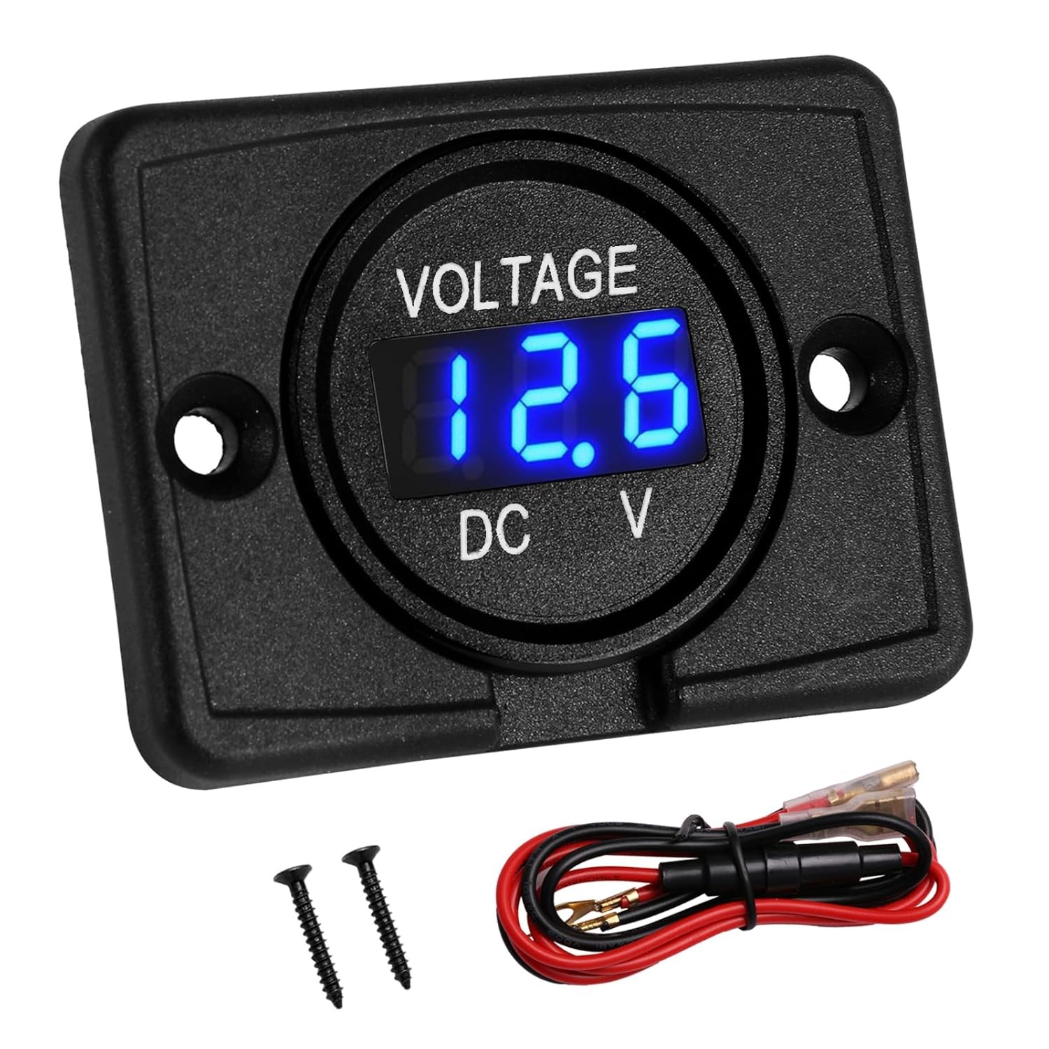 DC 24V 12V Voltage Gauge, Battery Voltage Meter, LED Volt Meter 12 Volt 24 Volt