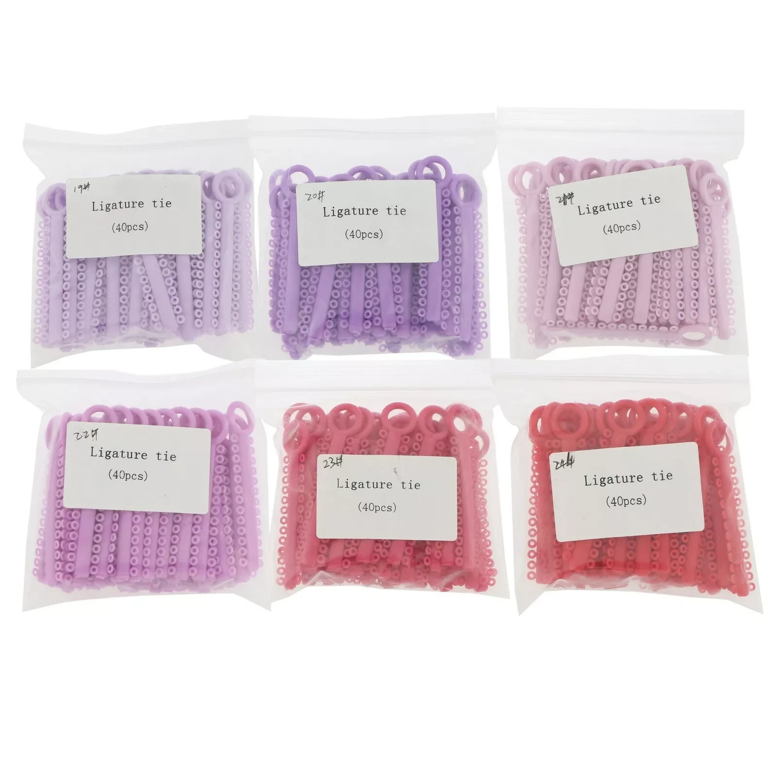 1040Pcs Dental Orthodontic Ligature Ties Elastic Rubber Bands 37 Color To Choice