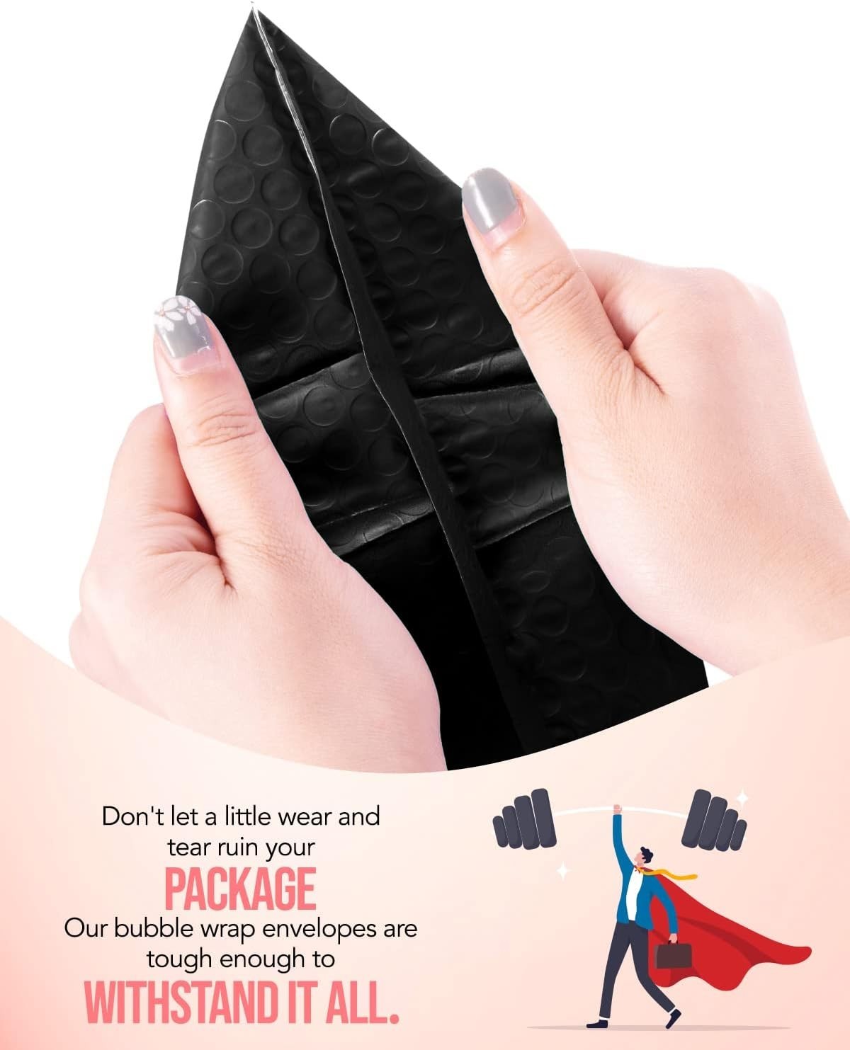 100x Poly Bubble Mailers Padded Envelope Mailing Bags Self-Seal 4×8» & 6×10»