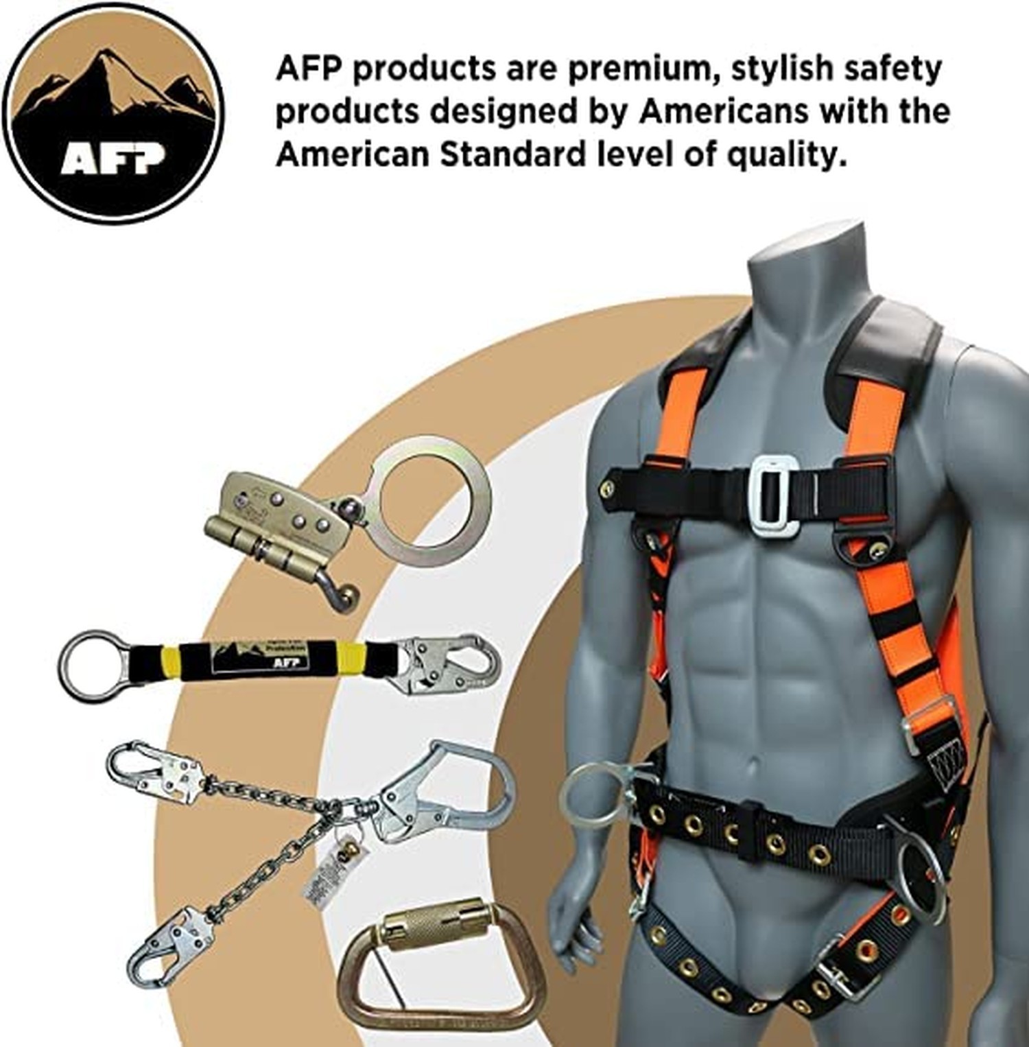 AFP Demon Fall Protection Comfortable Safety Harness (OSHA/ANSI PPE) Pink