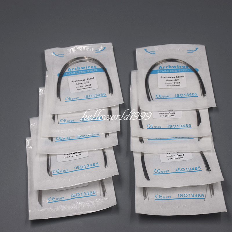 Dental Orthodontic Round Arch Wire Stainless Steel 012 14 16 18 020 Upper Lower