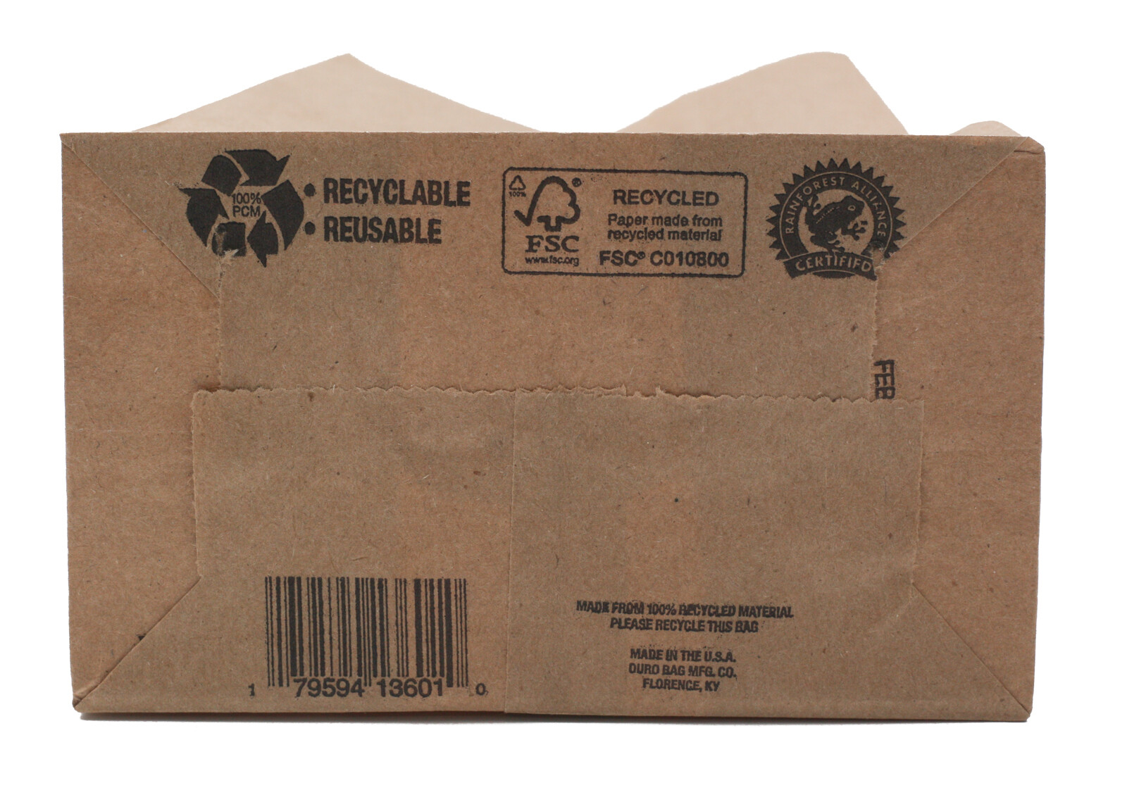 6# KRAFT BAGS 13601 Reusable Recyclable 500 Count Made of 100% Recycled Material