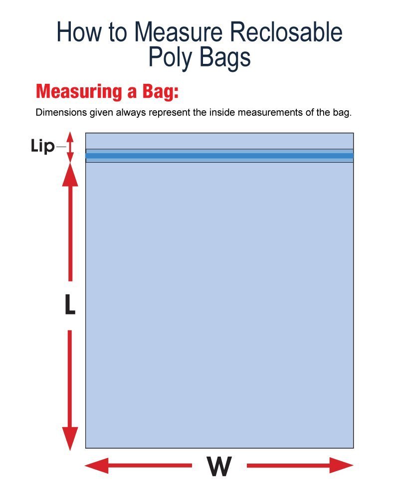 5″ x 6″ Heavy Duty 6 MIL Resealable Zip Top Lock Bag 6 ML Clear Plastic Bags