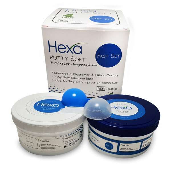 Hexa VPS Putty Soft – Fast Set, Mint, 290 mL Base & Catalyst