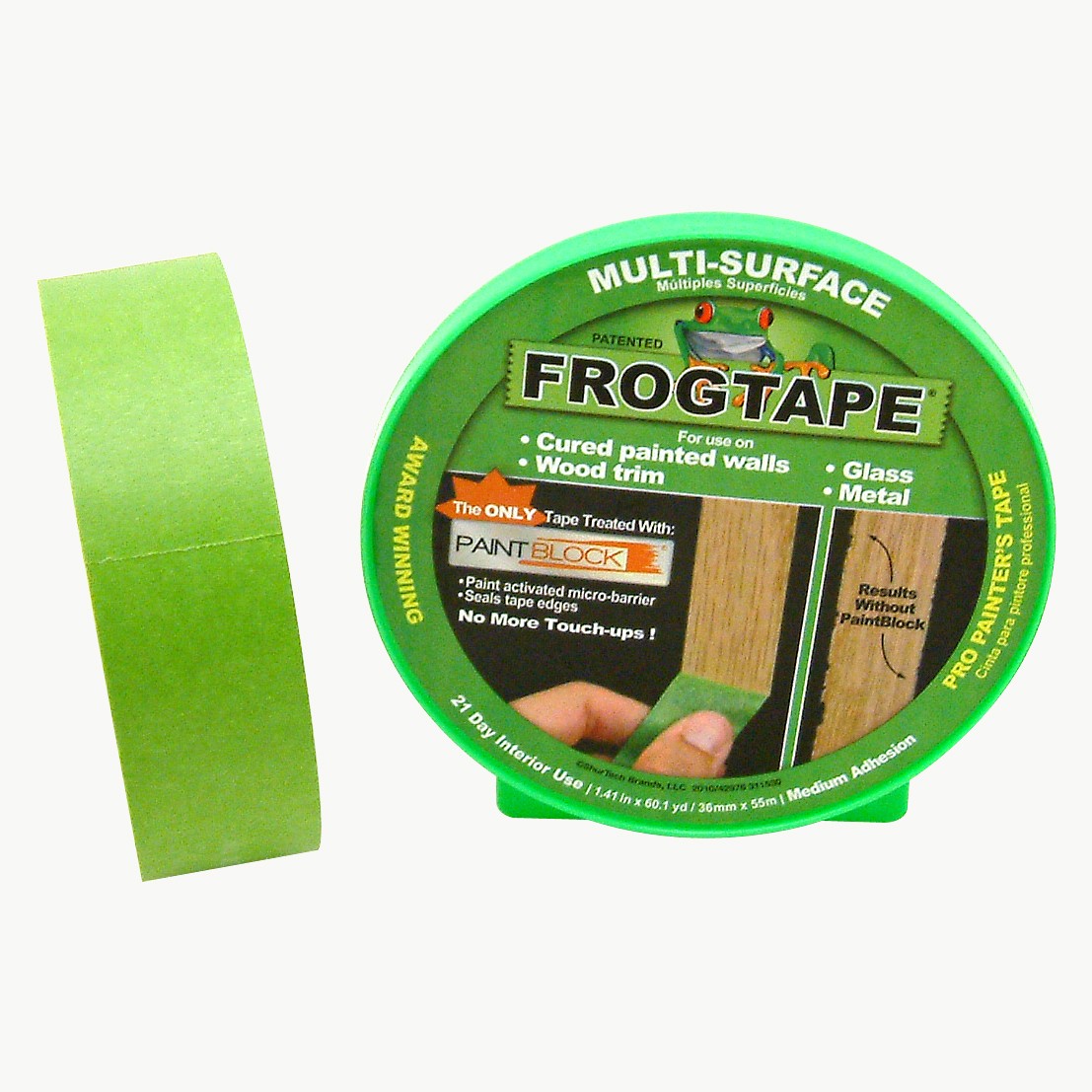 FrogTape Multi-Surface Painters Tape [Medium Adhesion]: 1.41 in. x 60 yds. Green