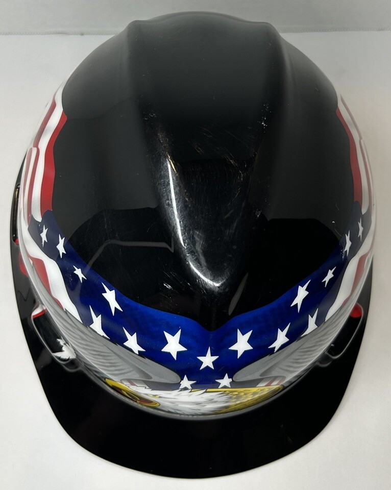 Hard Hat American Flag Eagle United States Of America USA Medium MSA V-Gard