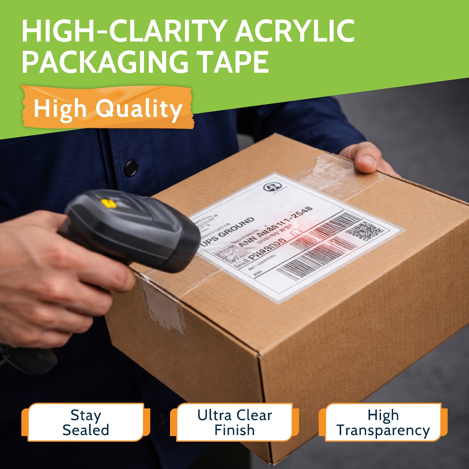 36 ROLLS Clear Packing Tape – 2 INCH x 100 Yards (300 ft) Carton Sealing Package