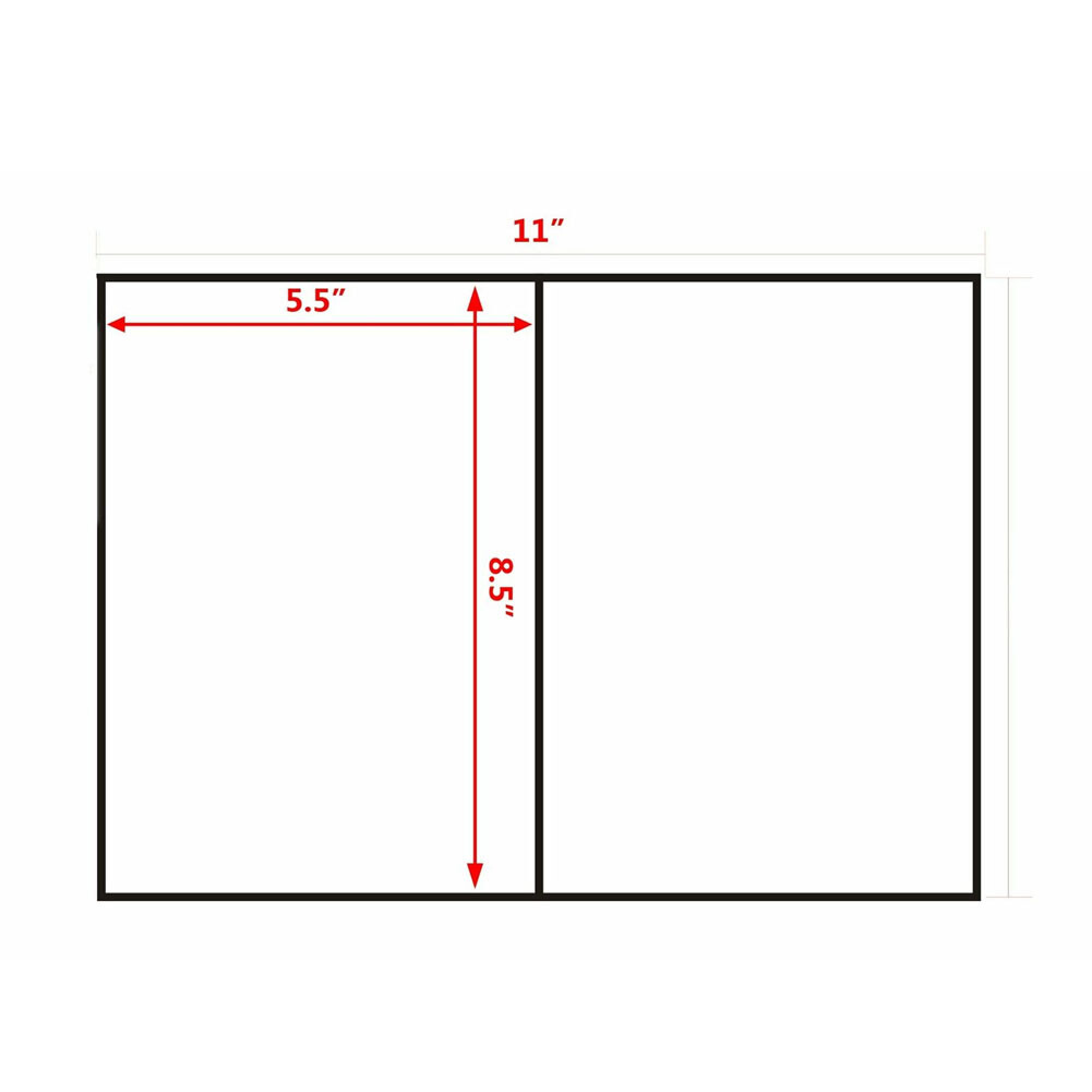 200-4000 Half Sheet 8.5×5.5 Shipping Labels 2/Sheet Self Adhesive Lables