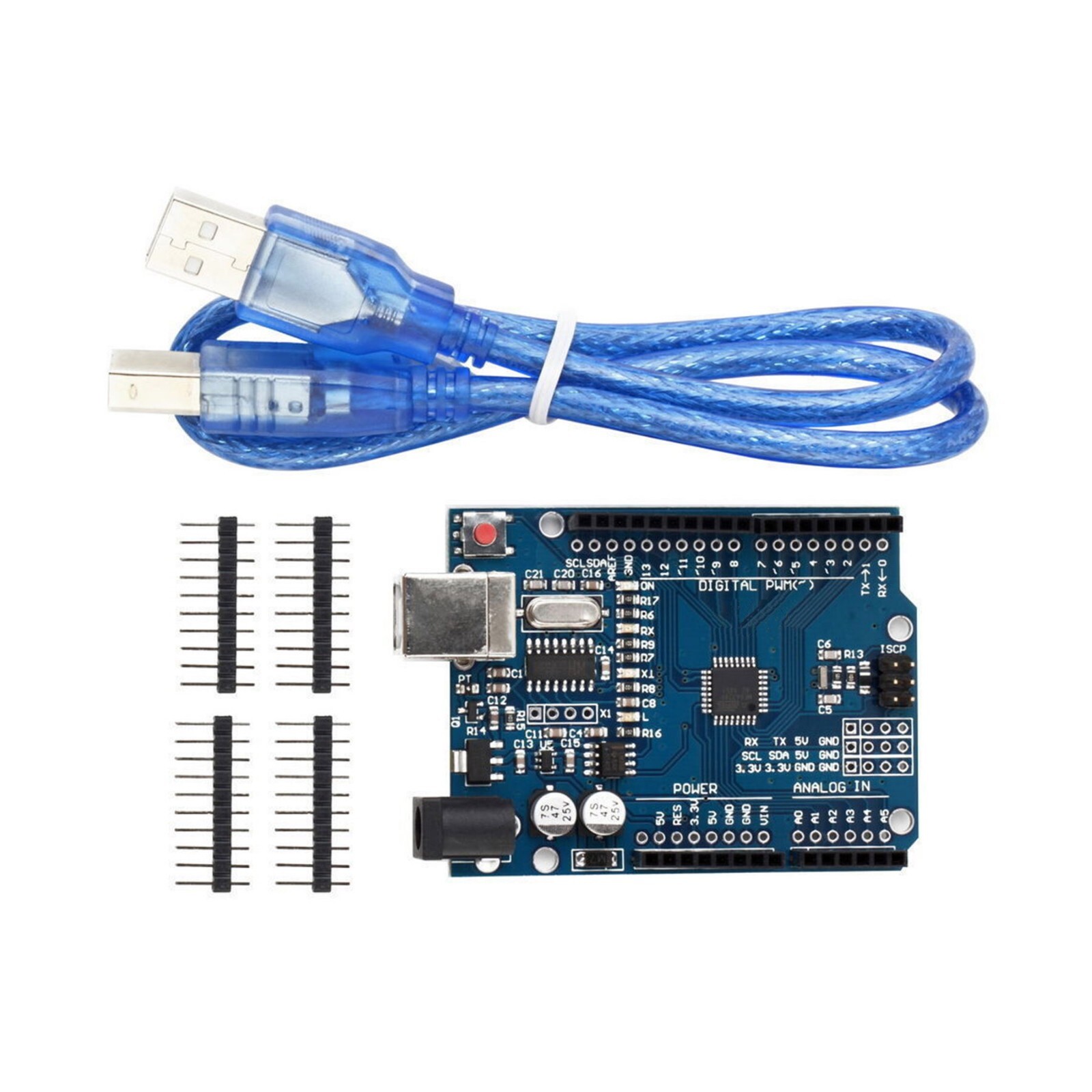 ATmega328P CH340 USB Microcontroller Board with USB Cable