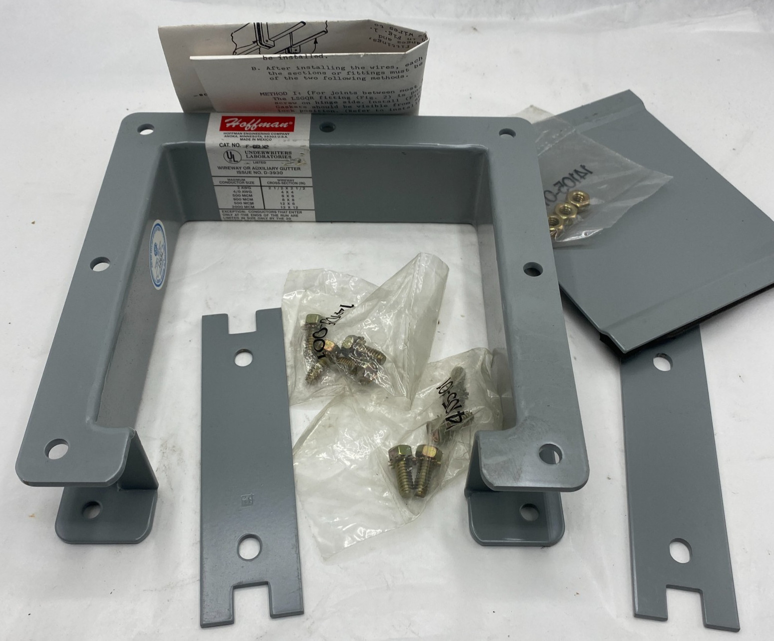 HOFFMAN F-66LN2 WIREWAY NIPPLE GRAY F66LN2, ISSUE NO: D-3930