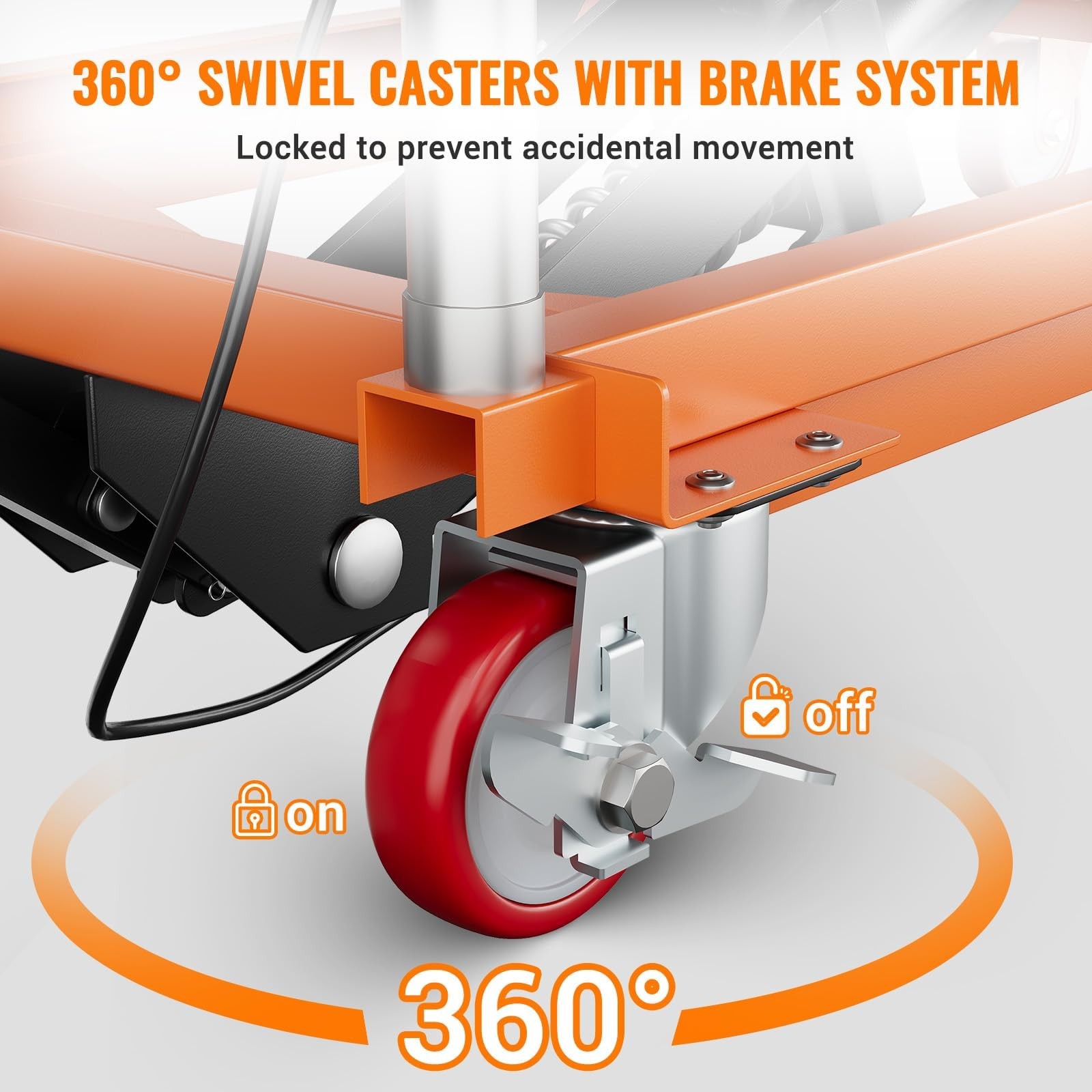 Hydraulic Lift Table Cart 500Lbs Capacity 28.5″ Lifting Height Single Scissor