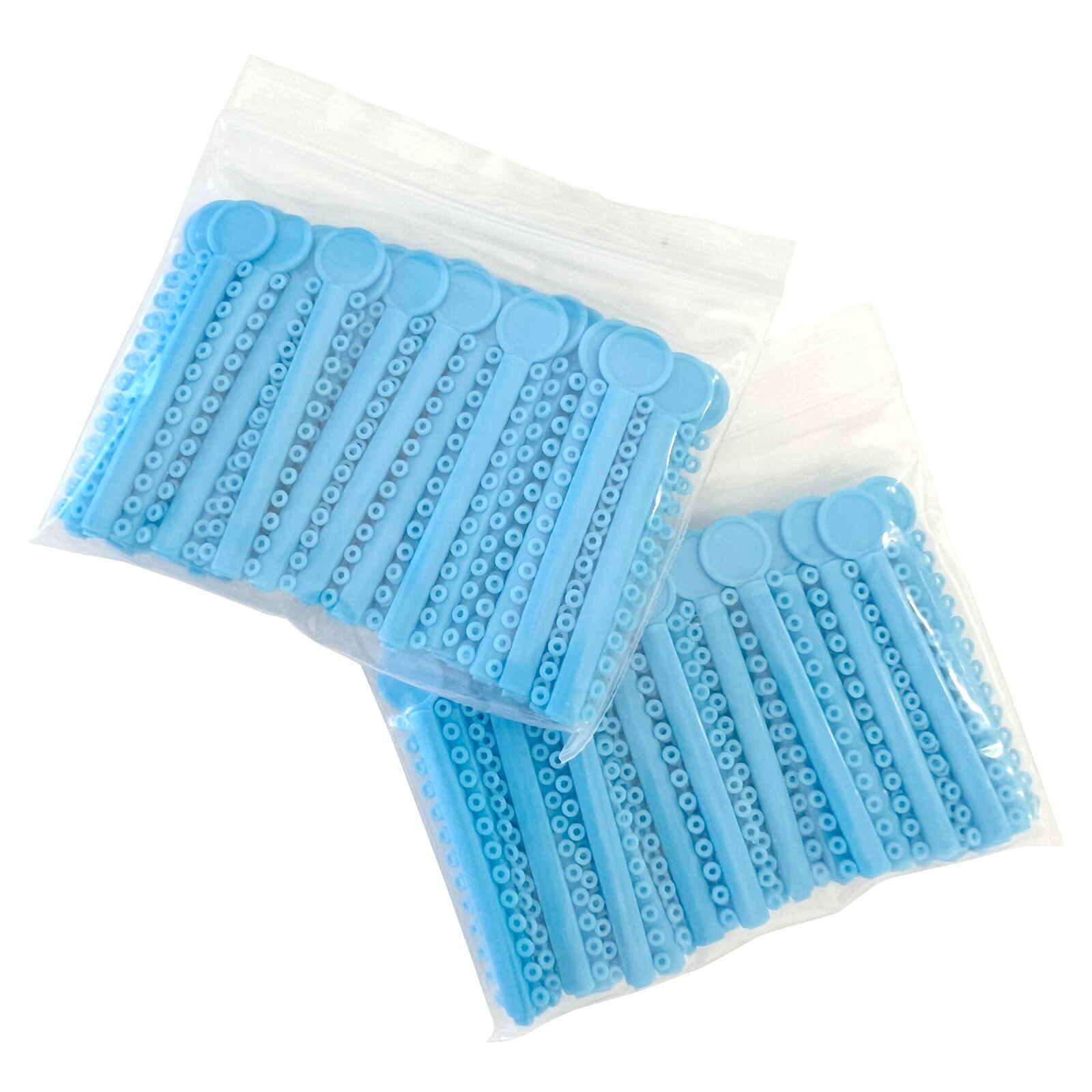 2080 Blue Dental Ligature Ties, Rubber Bands, Braces Teeth Brackets, 2 Bags
