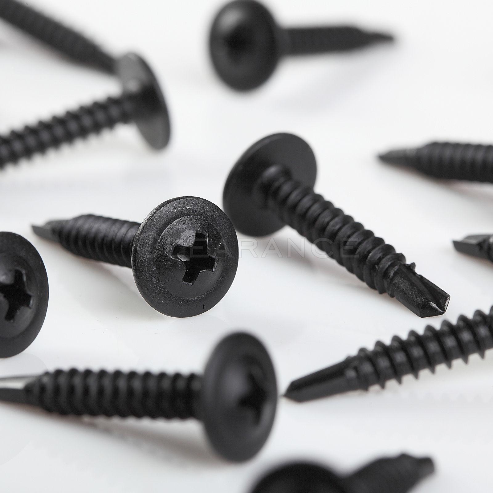 Phillips Truss Head Black Sheet Metal Self Tapping Screw #8 x 1» Qty 500