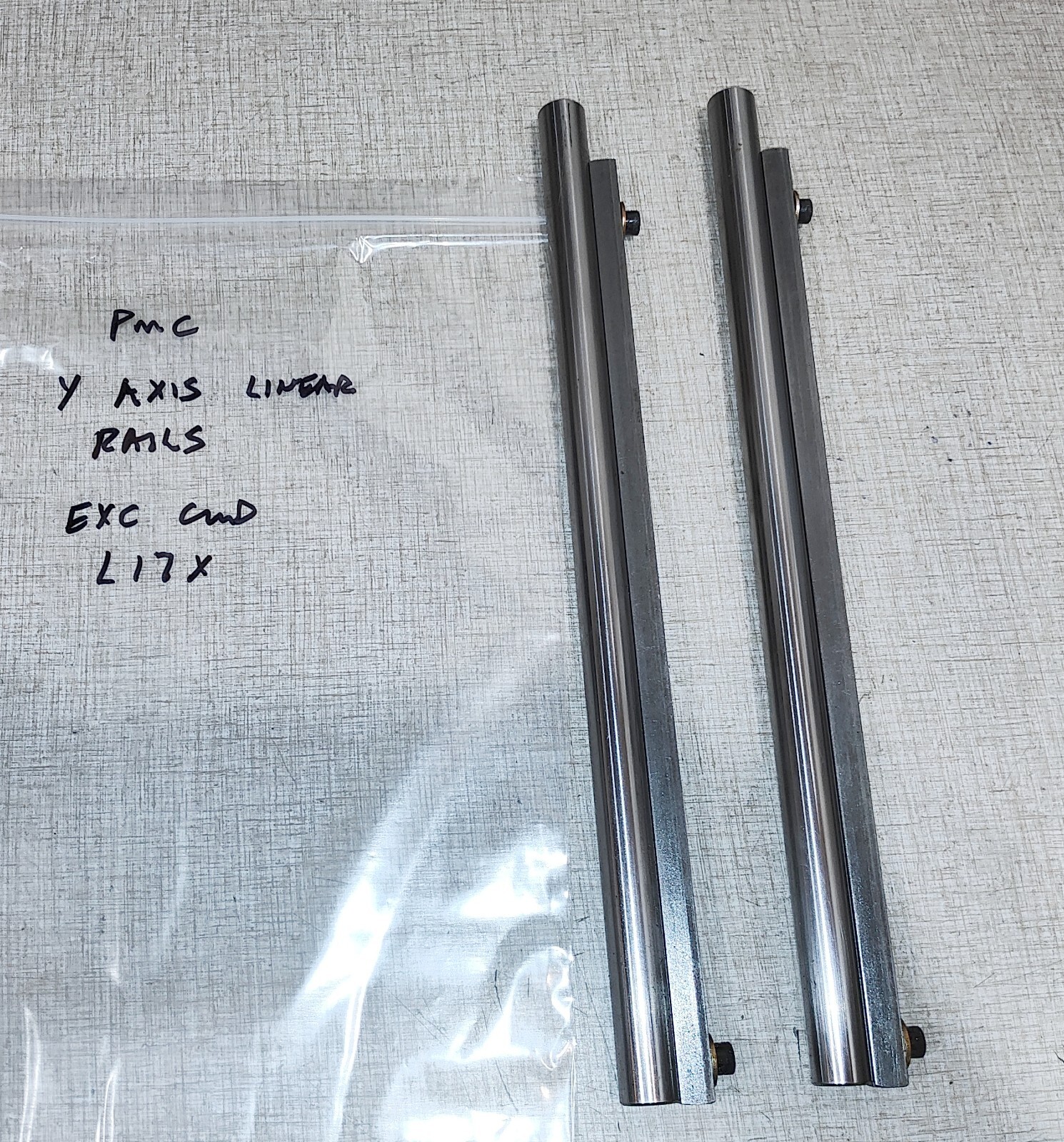 Intelitek Prolight Machining Center Y Axis Linear Rails #3 L17X