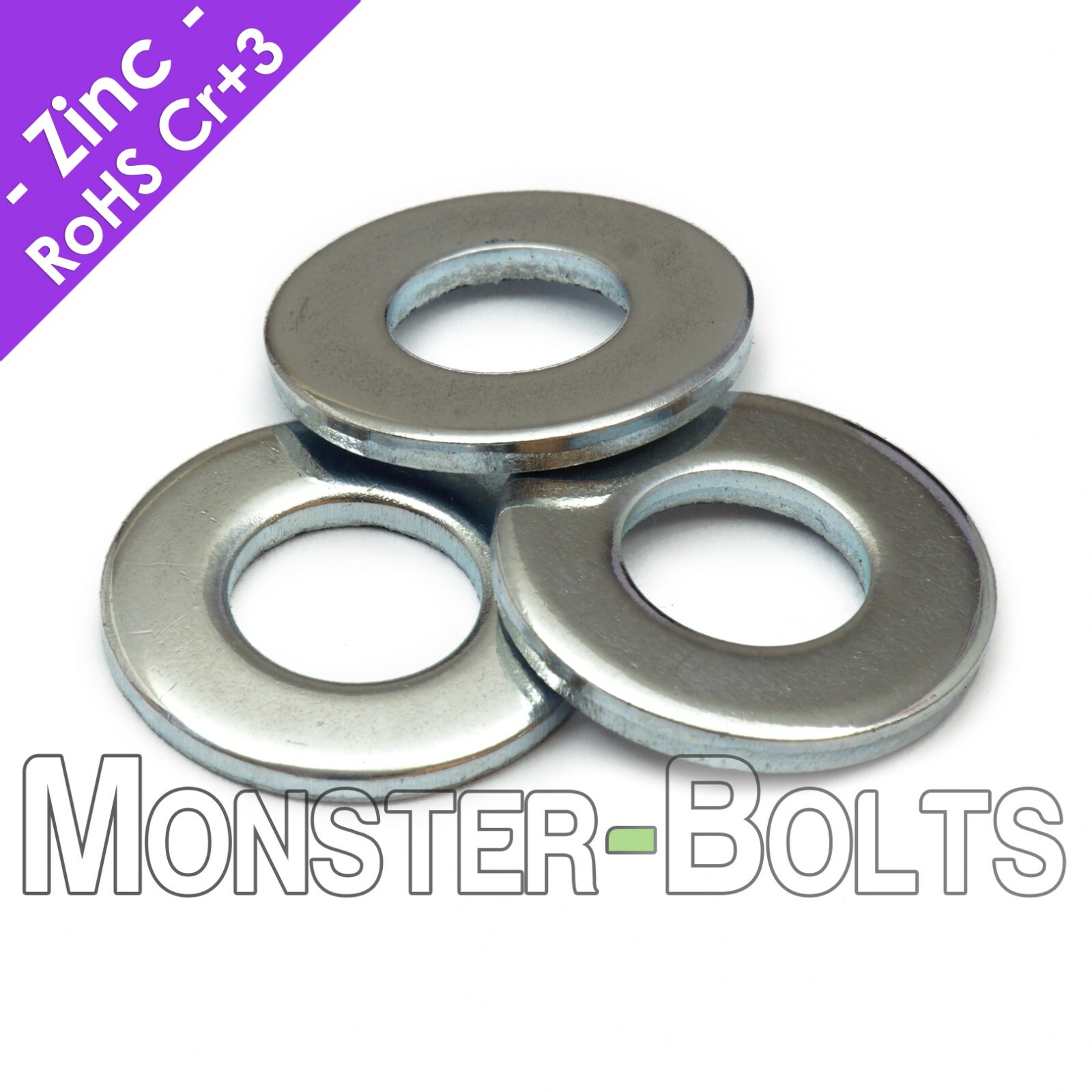 Flat Washer Zinc Plated 10.9 Steel DIN 125A 200 HV – M3 M4 M5 M6 M8 M10 M12