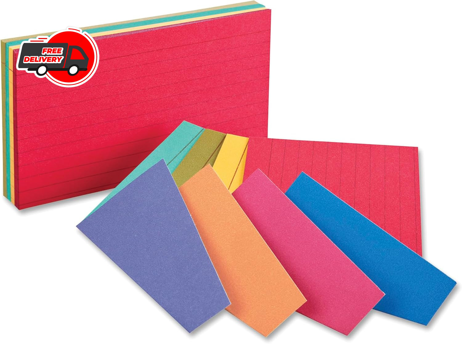 Oxford Extreme Index Cards, 3 x 5 Inches, Assorted Colors, 100 per pack (04736)