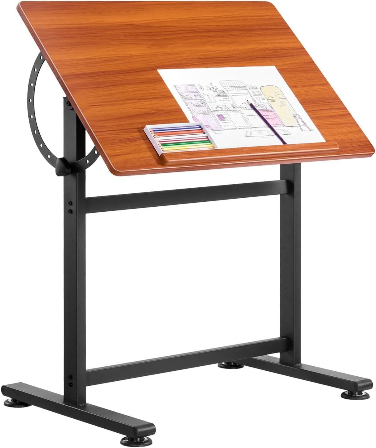 Drafting Table,Adjustable 0°–90° Tilt Drawing Desk,Portable Artist Table…..
