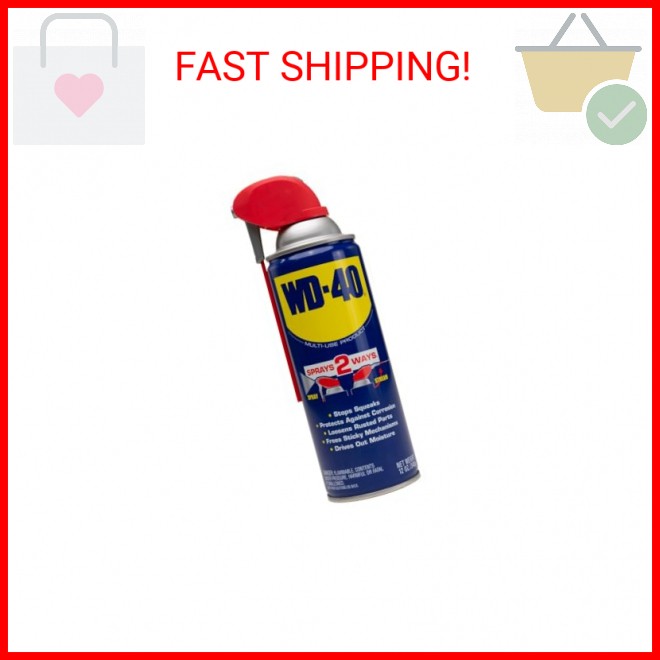 WD-40 Original Formula, Multi-Use Product with Smart Straw Sprays 2 Ways,12 OZ