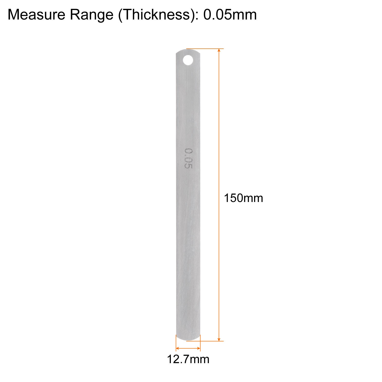 10Pcs 0.05mm Mn Steel Feeler Gauge 150mm Length