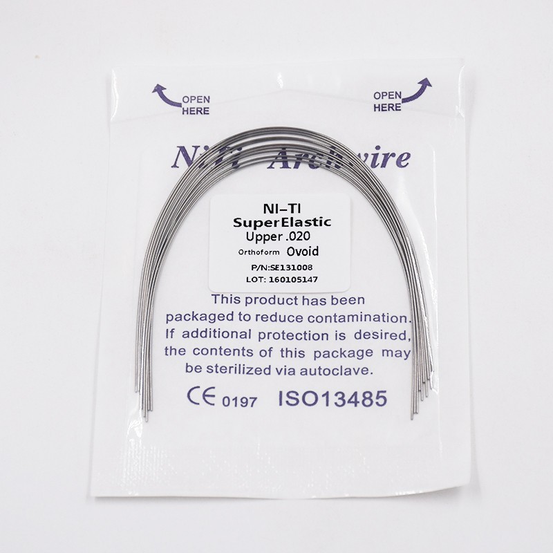 10 Pcs Dental Orthodontic Super Elastic Niti Arch Wire Round 012-020 Upper Lower