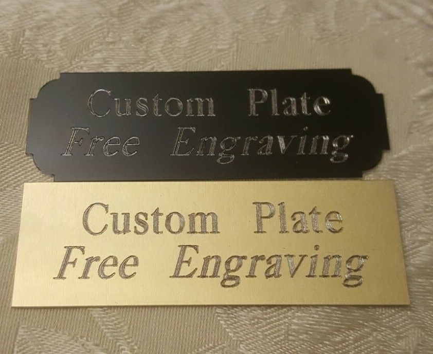 Custom Engraved Plate, Trophy -Taxidermy – 1″x 3″ Gold or Black aluminum