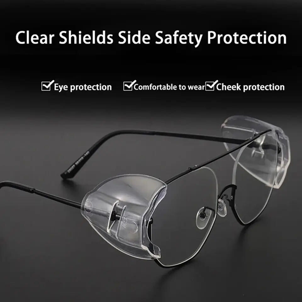 1~200 Pairs Side Shields For Eye Glasses Slip On Safety Glasses Shield Universal