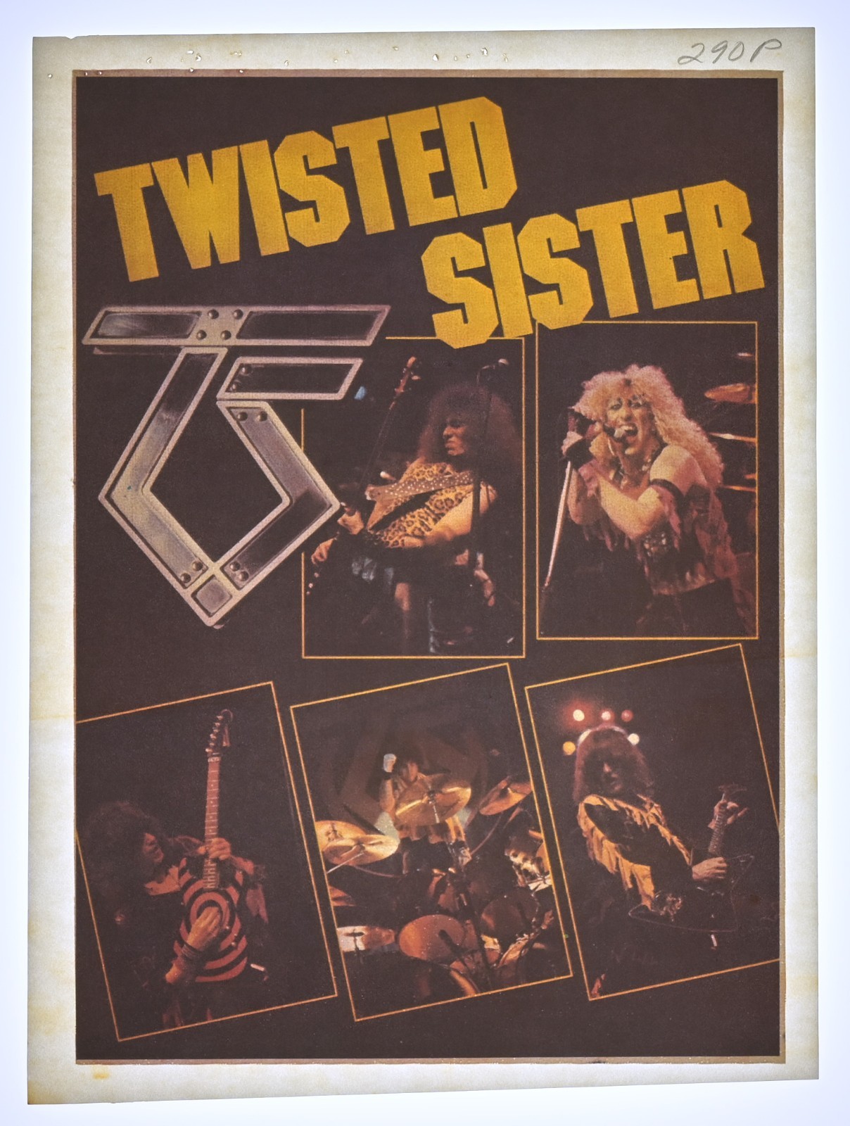 Original VINTAGE 1980s Heat Transfer | Twisted Sister (band members posters)