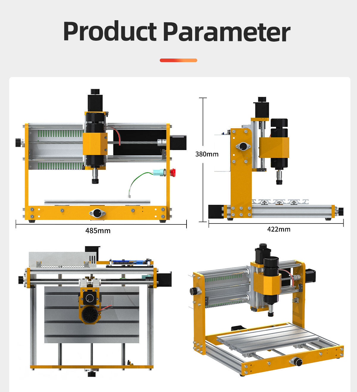 CNC 3018PLUS 500W Router Milling Drill Carving Machine Kit For PCB Wood DIY