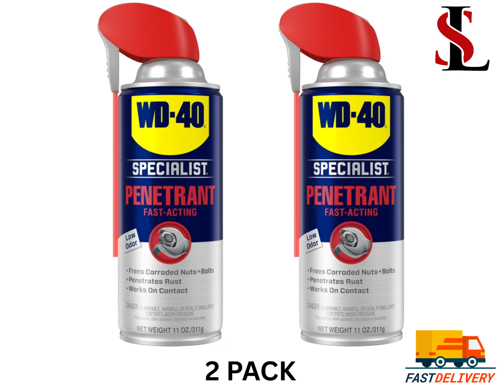 WD-40 Specialist Rust Release Fast-Acting Penetrant Spray 11 oz (2 pack)