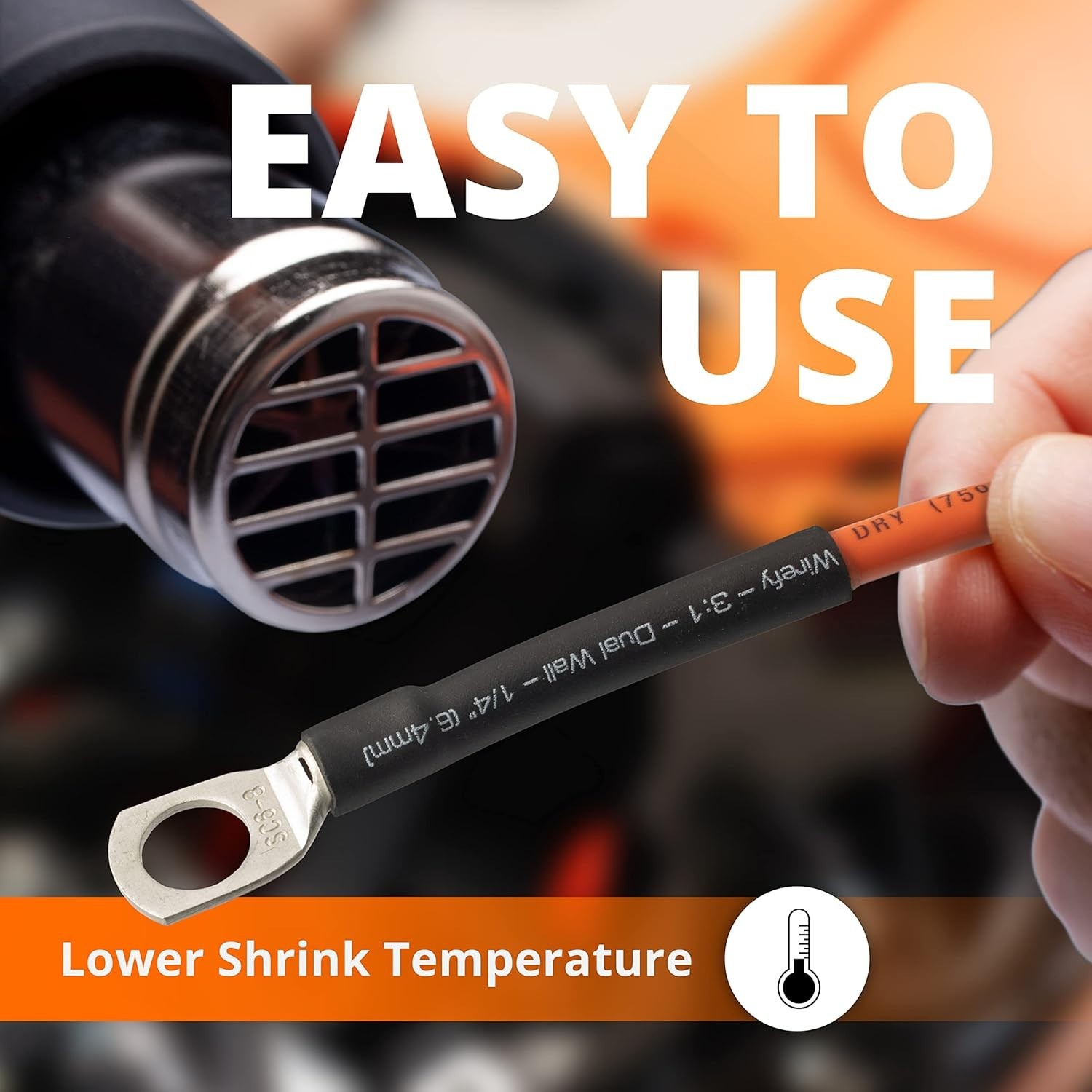 Heat Shrink Tubing Variety Pack – 180 Pcs with Strong Adhesive for Lasting Seal