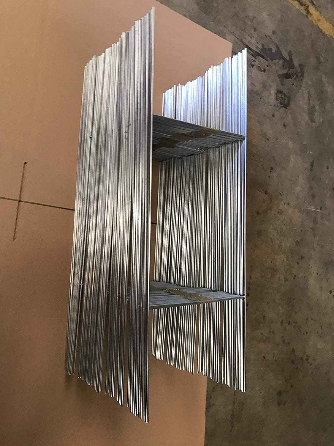 50 Double H-FRAME Wire Step Stakes 10×24 in x 9ga Galvanized Yard Signs Stake 