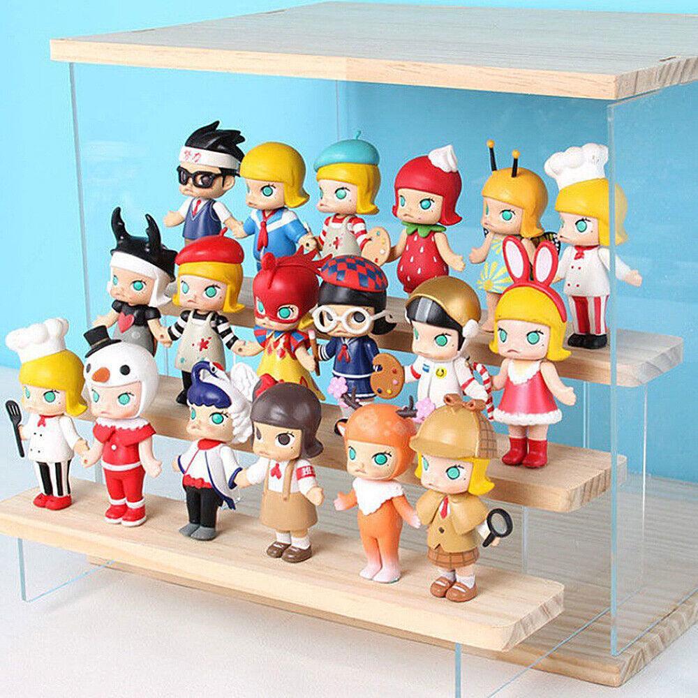 4-Tier Large Acrylic Display Case Dustproof Box for Collectibles Action Figures