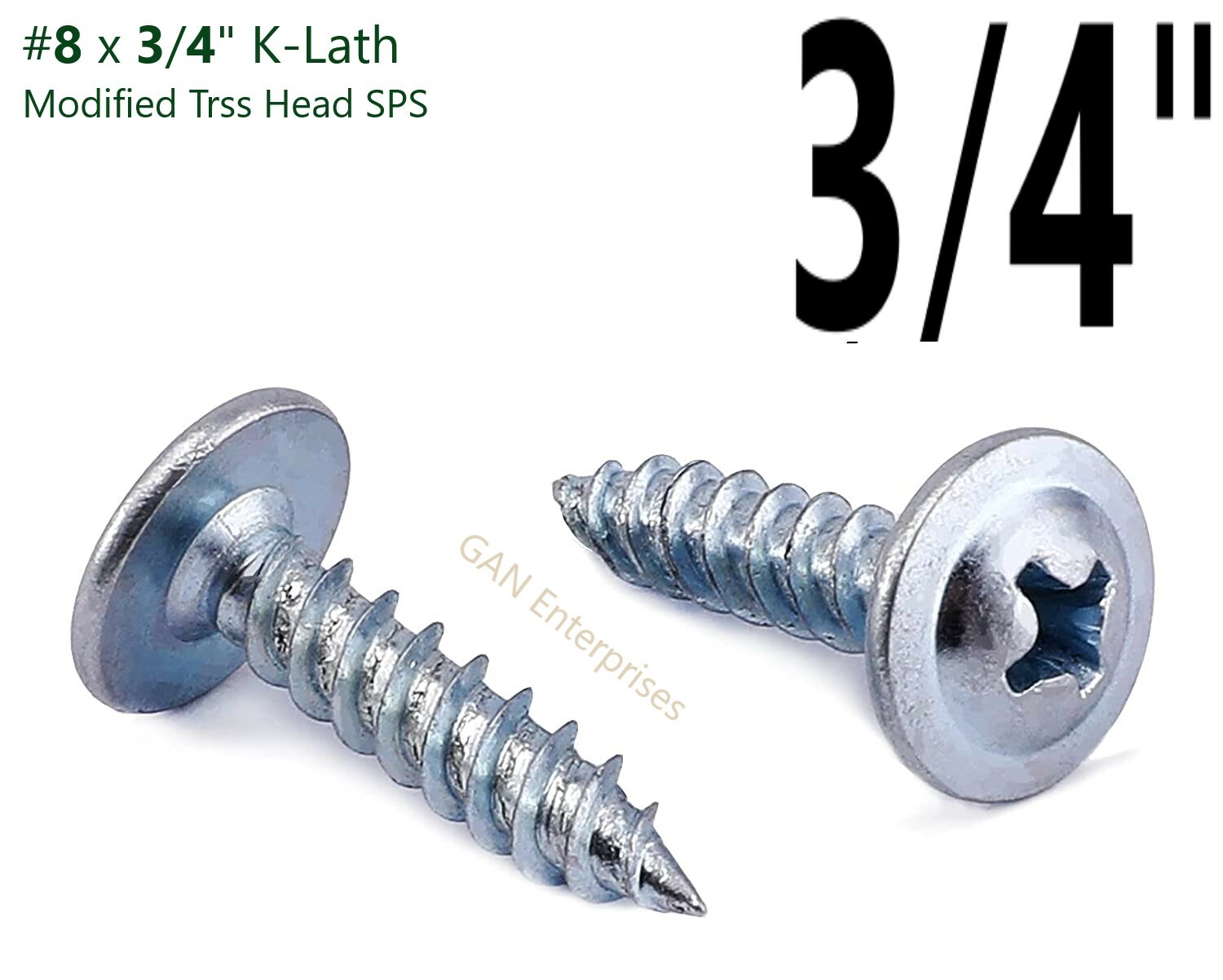 Modified Truss Head Phillips Self piercing sharp point screws #8 x 1/2″- 3″ Zinc