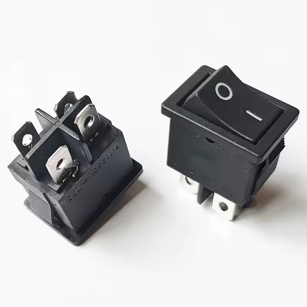 KCD1 Rocker Switch 4-Pin DPST On/Off 6A 250VAC 10A 125VAC Snap-In 2/5/10 Pks