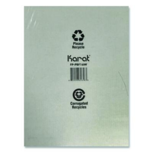 Karat FP-PBF16W Corrugated Pizza Boxes, 16 x 16 x 1.97, White/Brown, 50/Carton