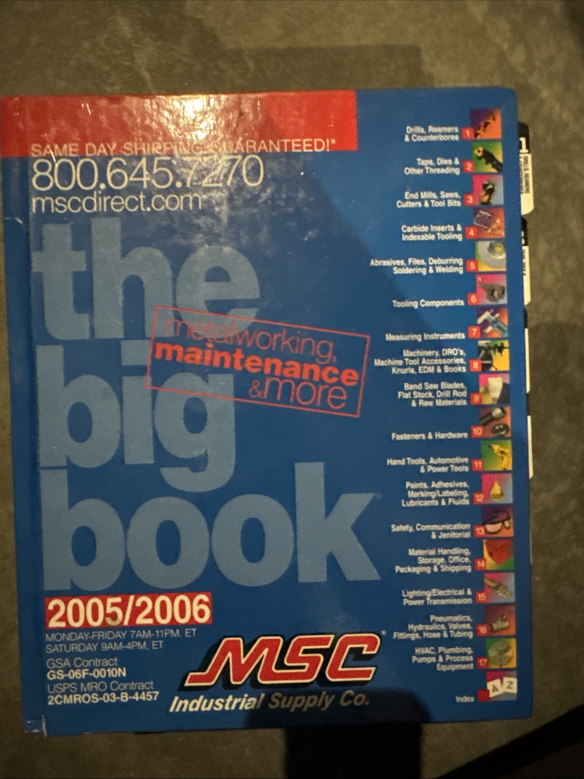 GUC Big Book MSC Industrial Supply Tools POWER 2005/2006 METALWORK MAINTENANCE +