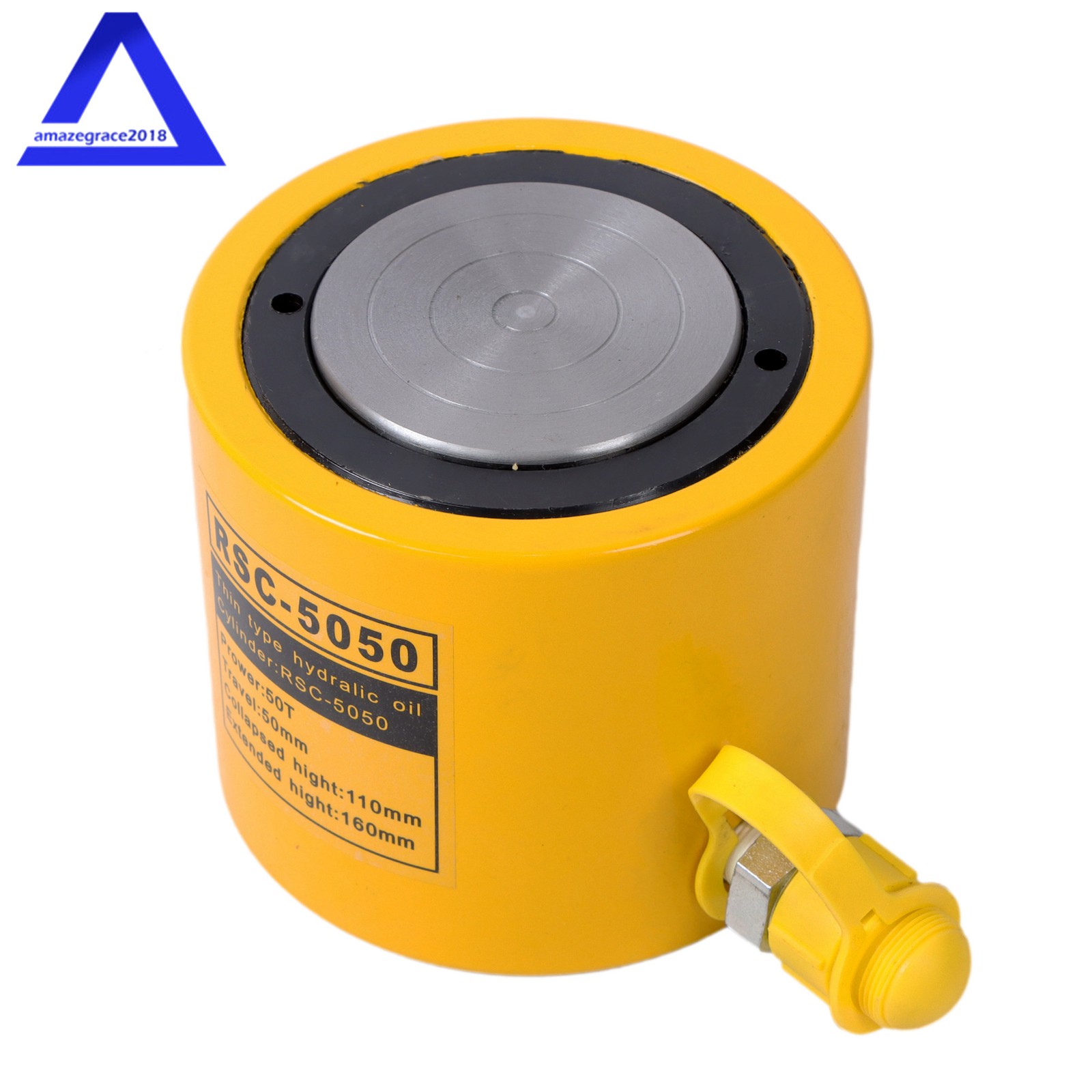 50 Ton Solid Hydraulic Ram Cylinder Jack 2″ / 50 mm Stroke Single Acting Pump