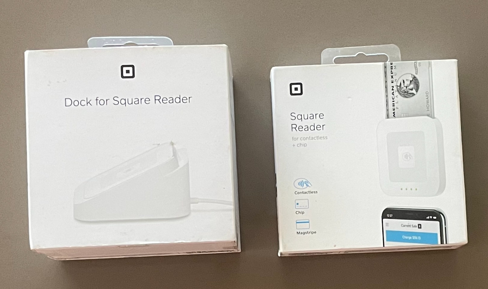 New Square Reader Contactless + Chip with Dock Charging Stand Combo – Unused