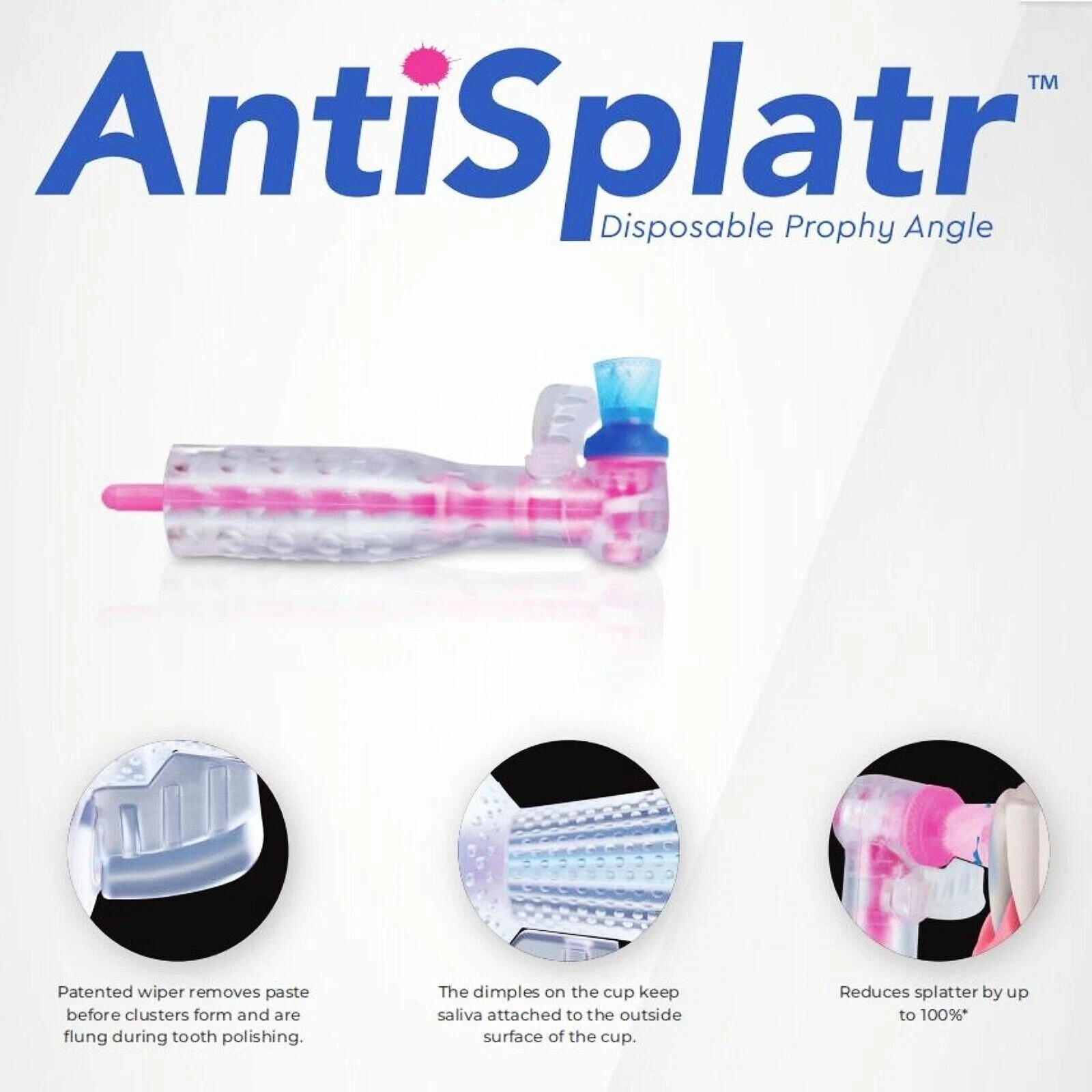 Hygiene Disposable prophy angle AntiSplatr SOFT CUP Lotus Technology -500 Count