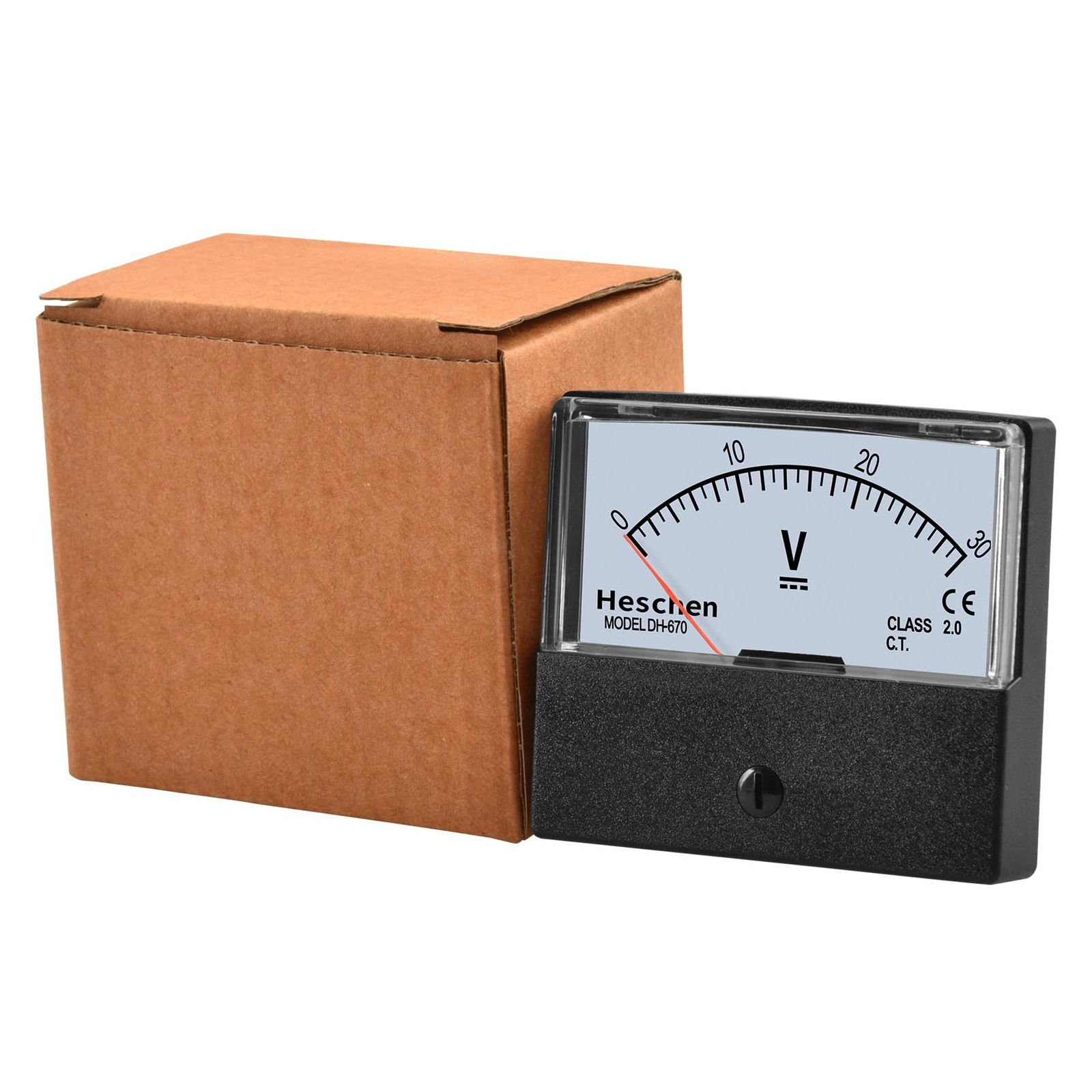 DC 030V Class 2.0 Voltmeter, 70x60mm Panel Size, DH670DC30V, Voltage Tester