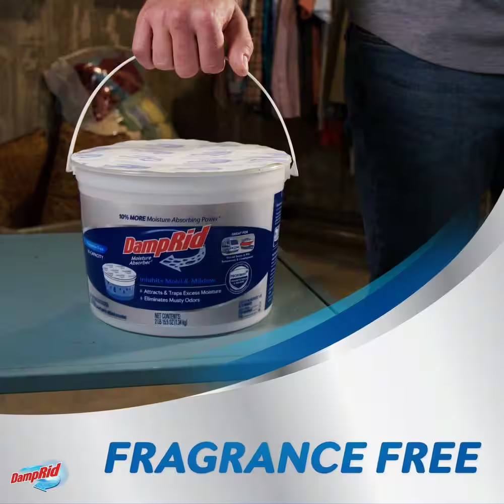 NEW DampRid 2 Lb. 15.5 Oz. Moisture Absorber Hi-Capacity Bucket Fragrance Free