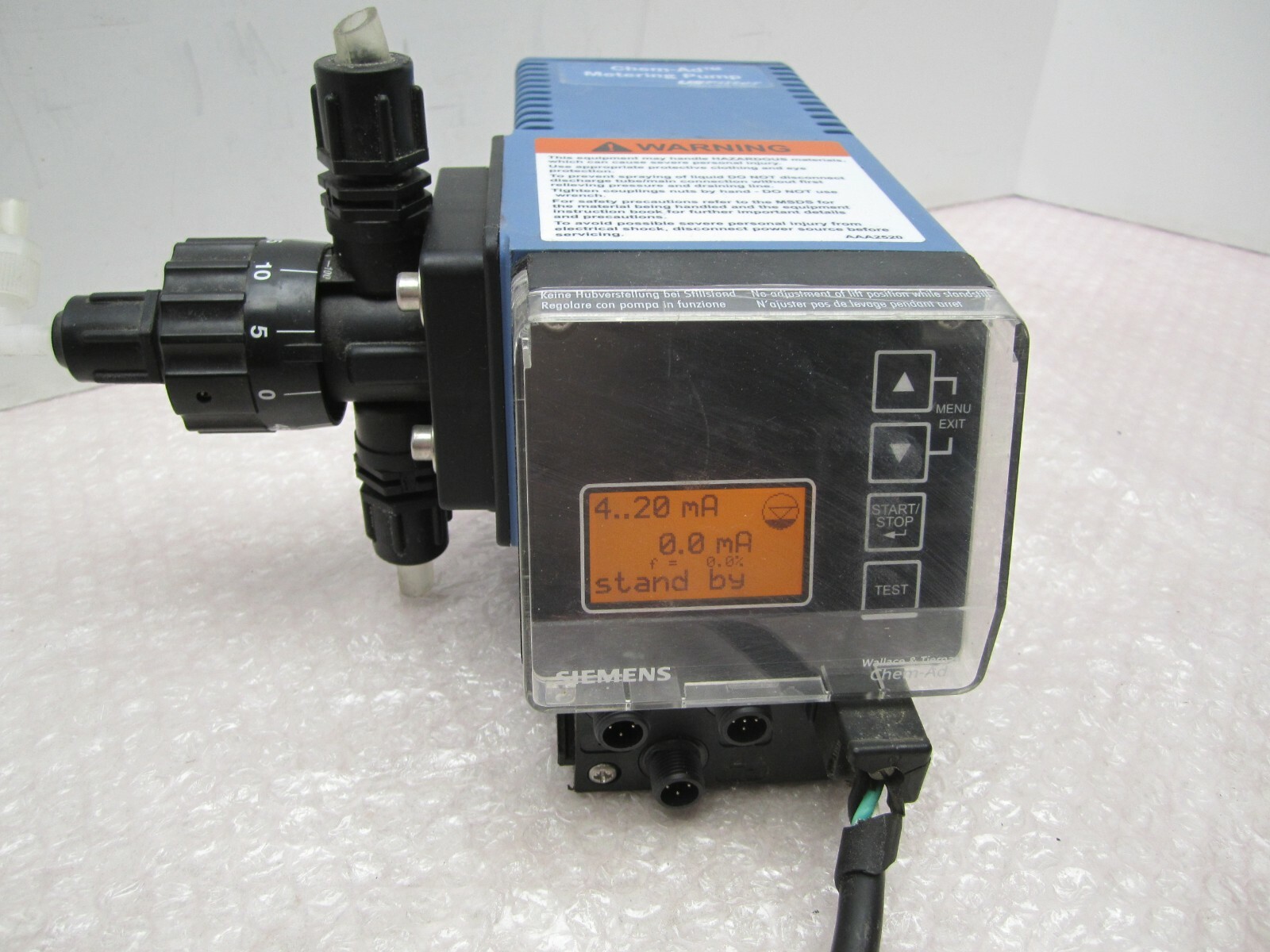 SIEMENS WALLACE TIERNAN CHEM-AD PUMP CM1A4E60KFC9931